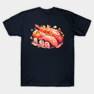 Cute Sushi Anime Food Pixel Art T-Shirt